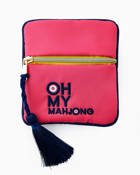Mahjong Pink Coin & Dice Bag