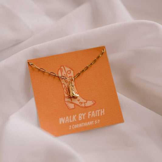 Walk by Faith Charm Necklace