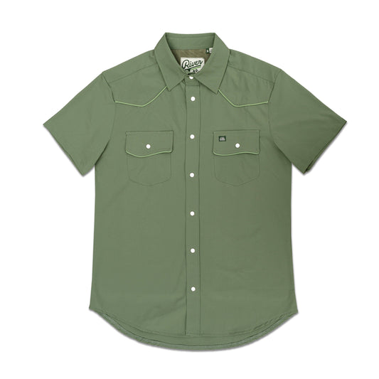 Rio Pearl Snap Shirt - Fern