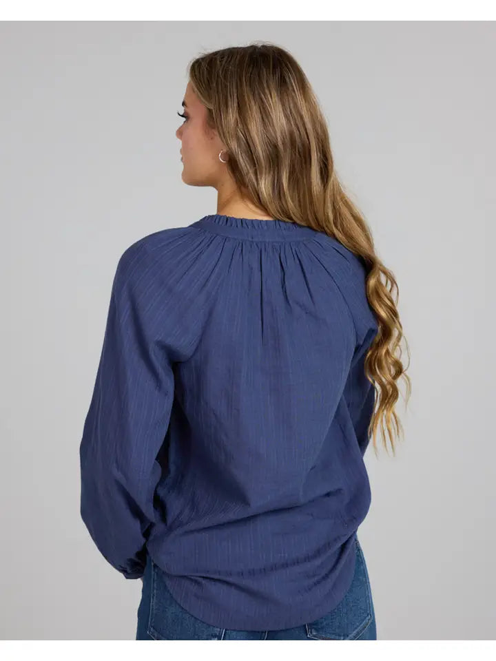 Tina Indigo Blouse