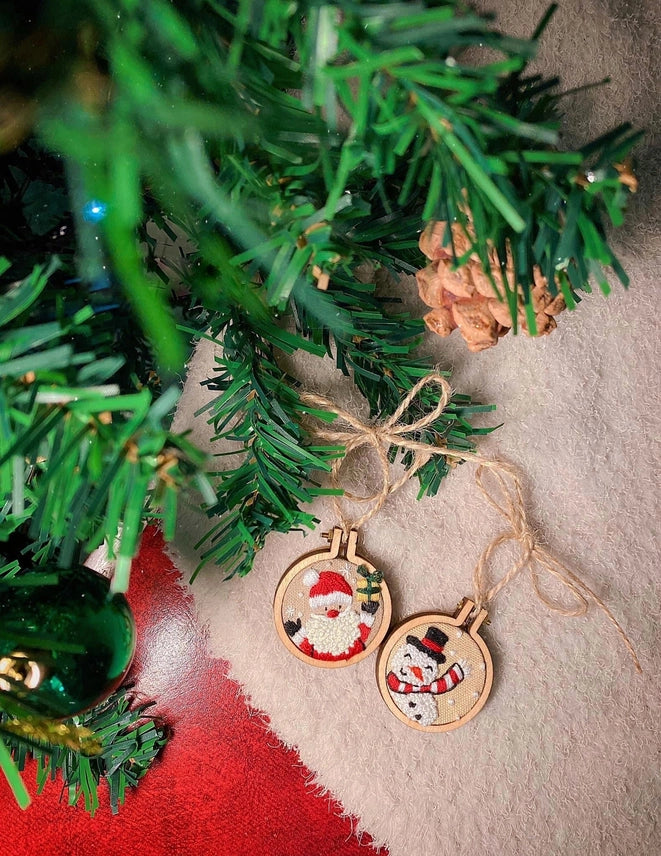 Embroidered Christmas Ornaments