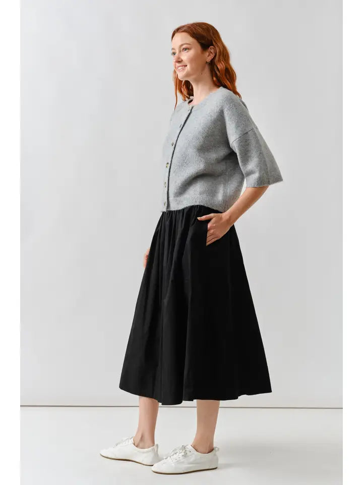 Chic Escape Button Down Wide Sleeves Cardigan