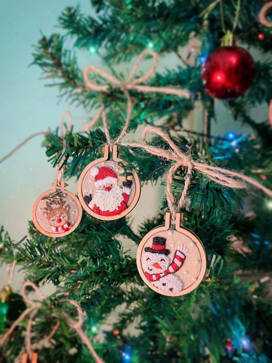 Embroidered Christmas Ornaments