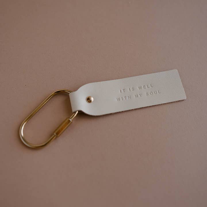 It Is Well Blonde Key Fob