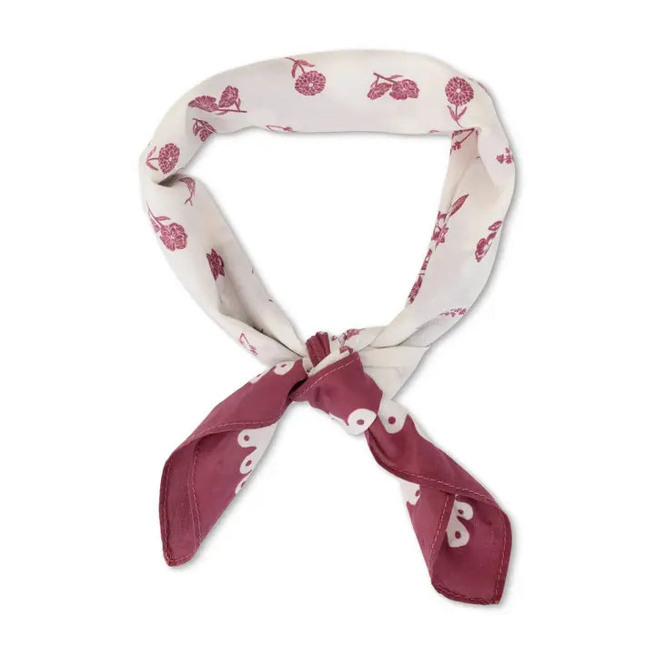Happiness Bandanas - Deep Purple/Ivory Floral