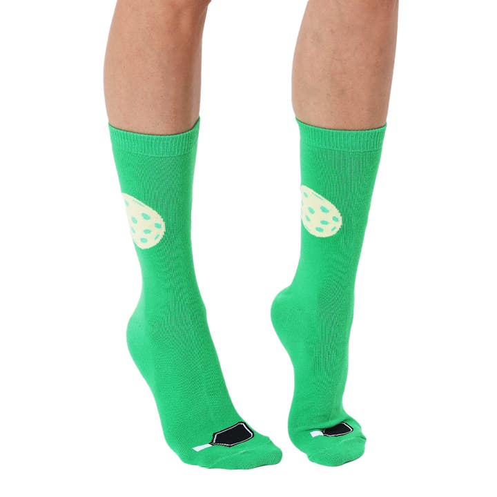 3D Packaged Crew Socks - Pickleball - Green