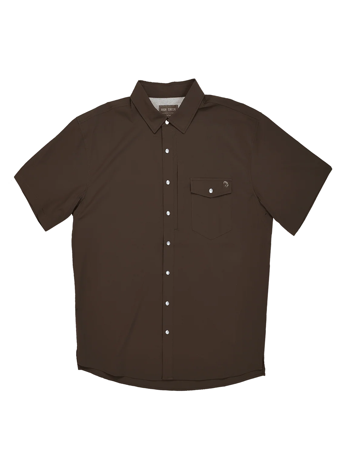 4 Mile Creek Pearl Snap Button-Up Dark Mocha