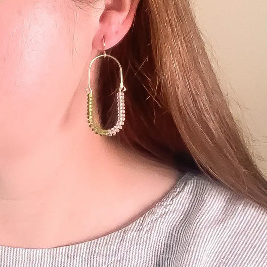 Balance Earrings- Olive + Rose