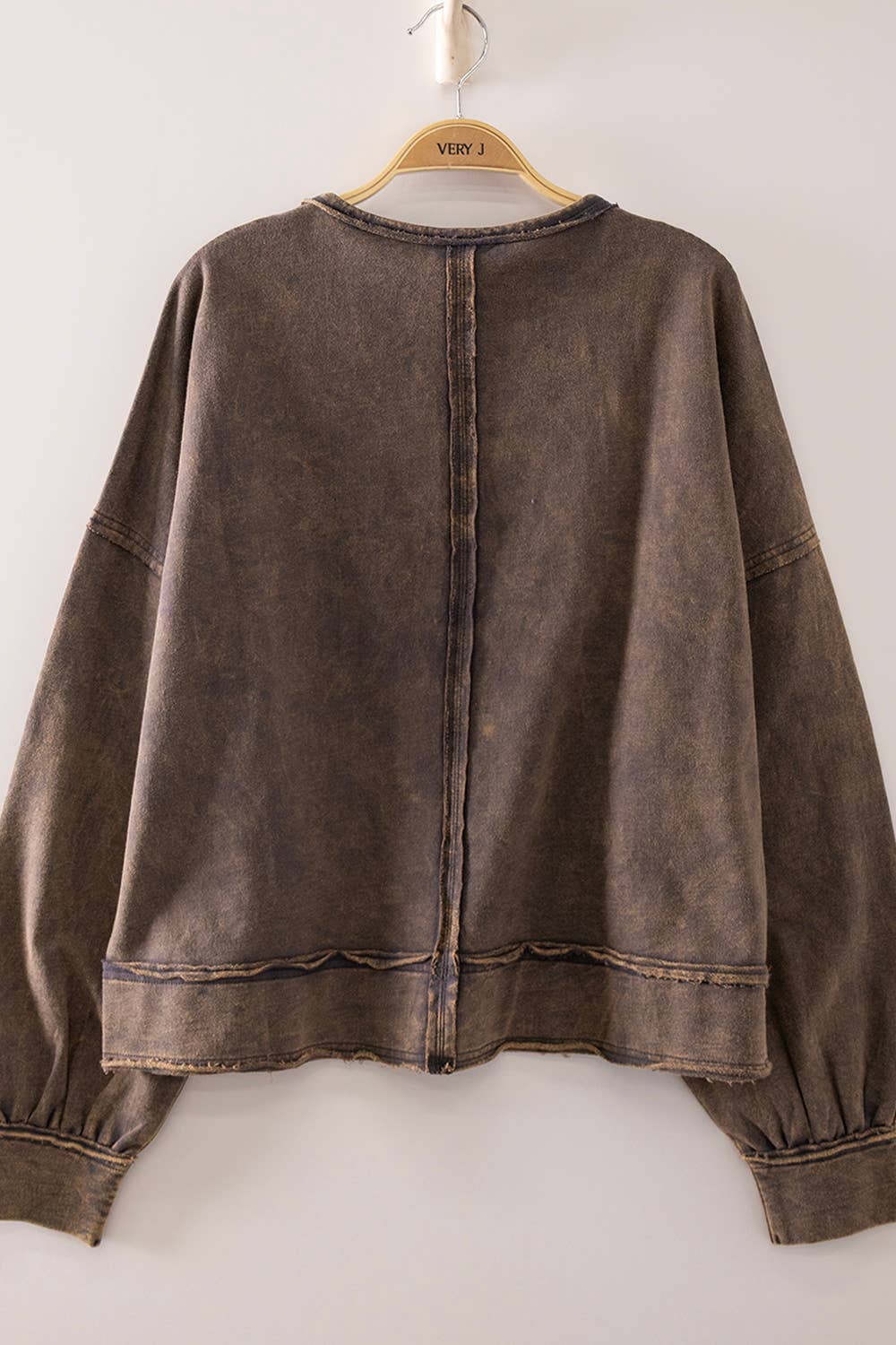 Vintage Washed Raw Edge Top