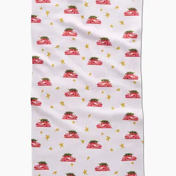 Christmas Geometry Tea Towel