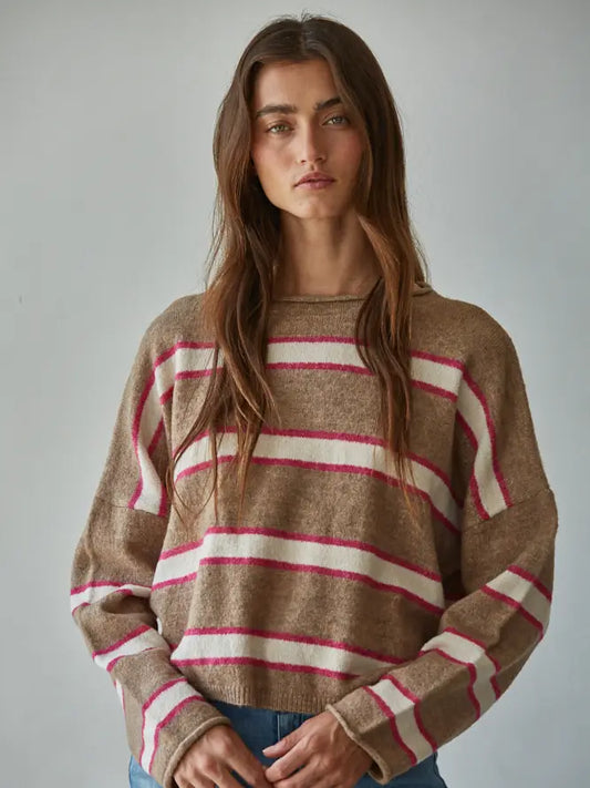 Striped Wool Blend Sweater