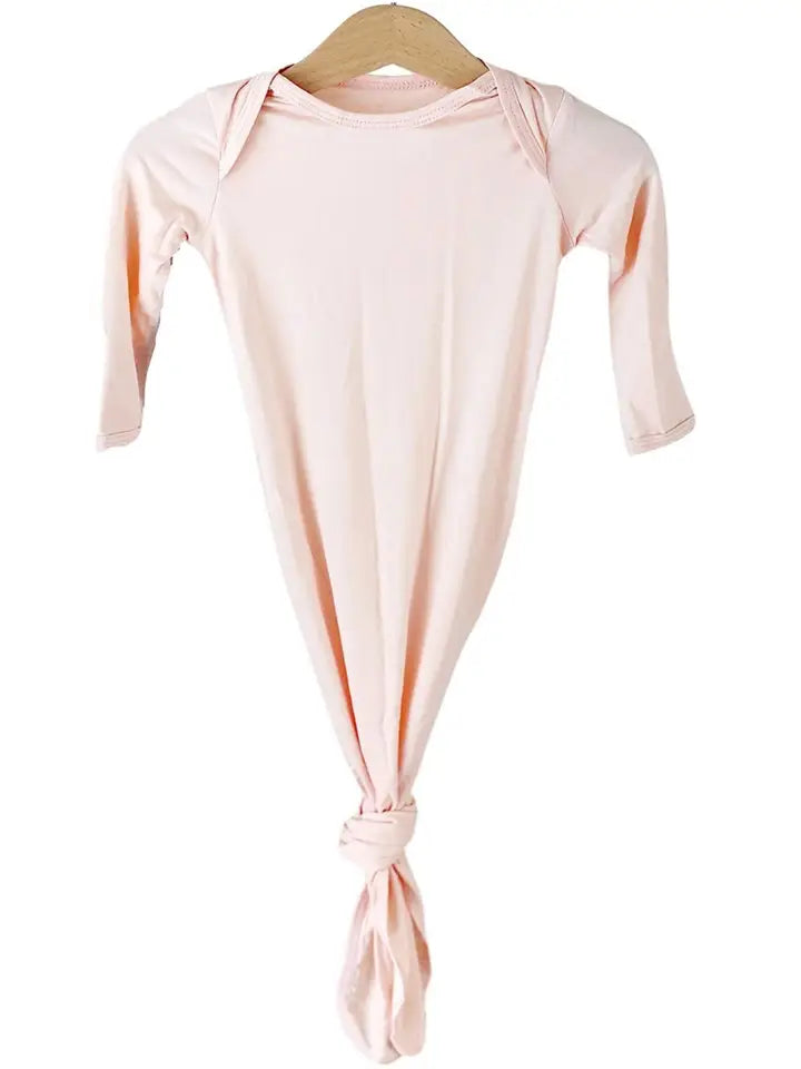 Blush Pink Bamboo Knotted Gown