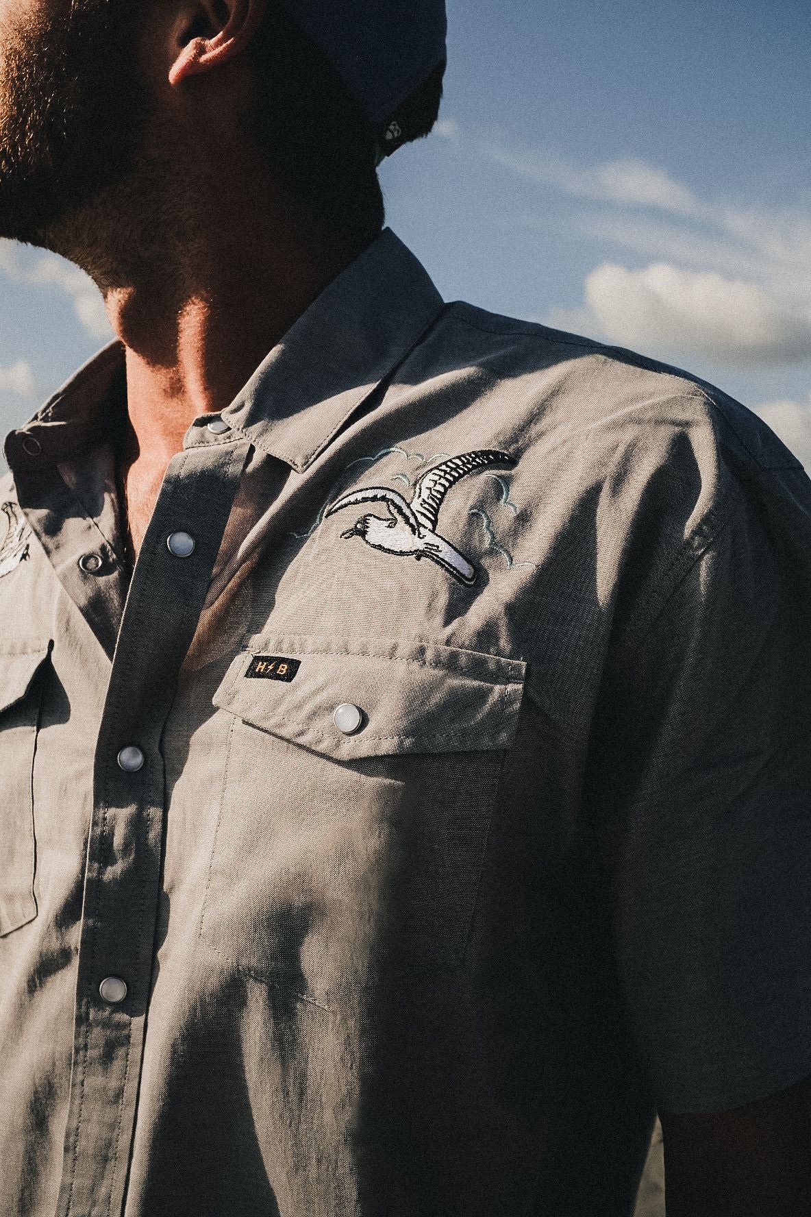 Howler Bros H Bar B Snapshirt - Seagulls Grey