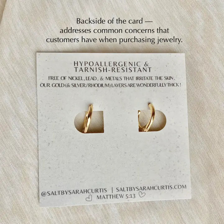 Ruby Red Huggie Hoops