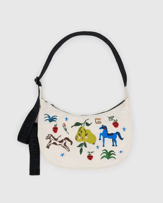 Medium Nylon Crescent Bag