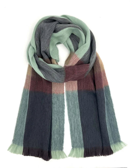 Alpaca Plaid Scarf- Twilight