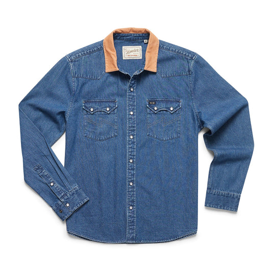 Dust Up Denim Snapshirt - Nelson Dark Wash