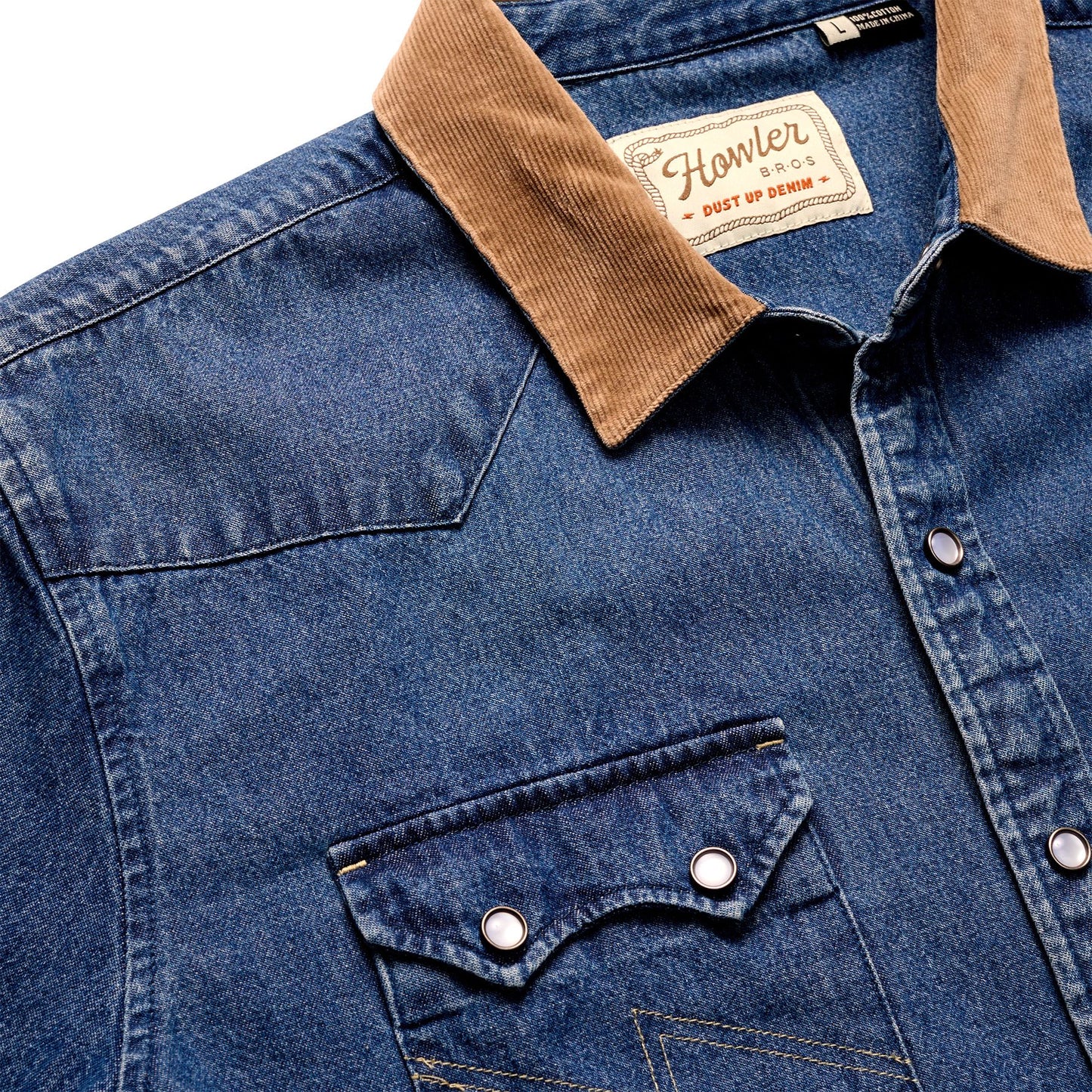 Dust Up Denim Snapshirt - Nelson Dark Wash