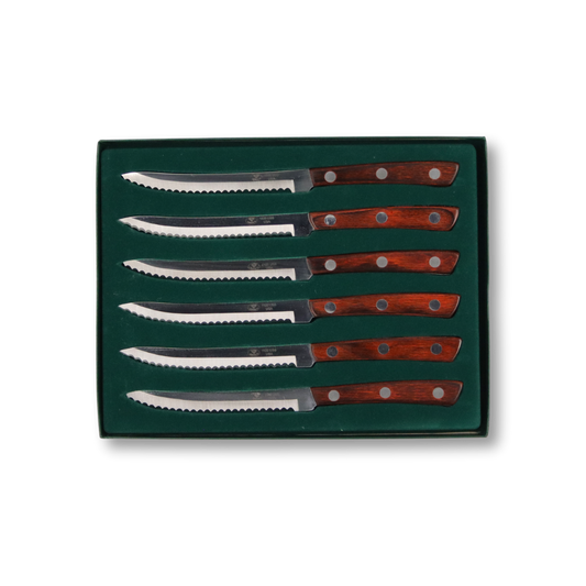 1100USS Rosewood Steak Knife Set