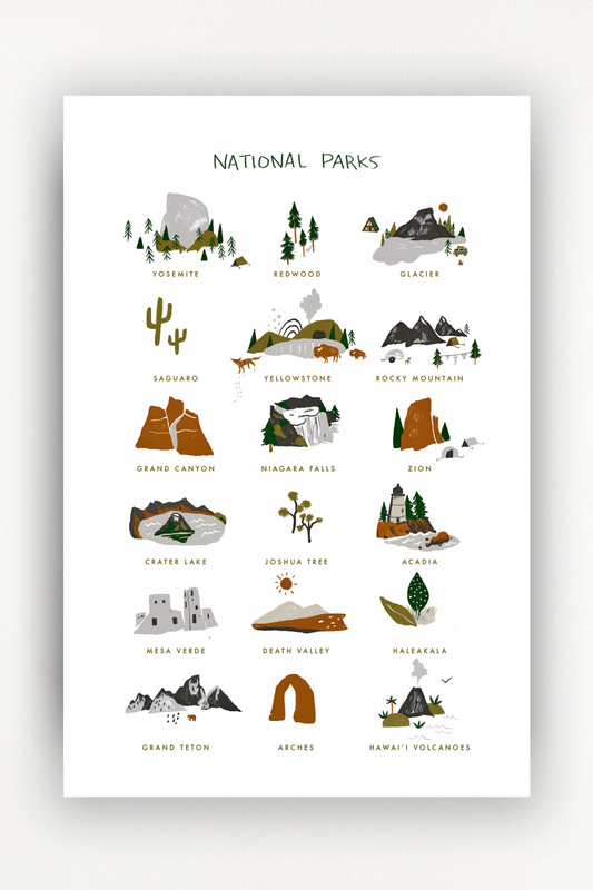 National Parks Art Print