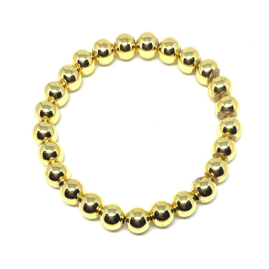 Large Gold Beaded Ball Bracelet