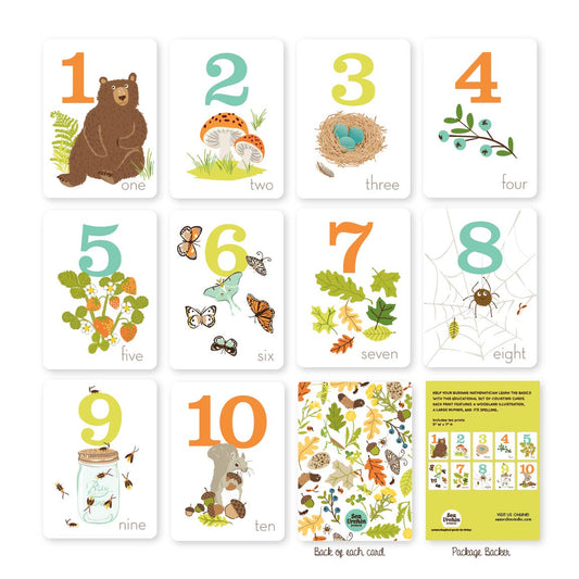 Woodland Counting Cards 1-10