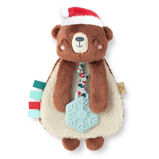 Holiday Itzy Lovey™ Plush + Teether Toy: Bear