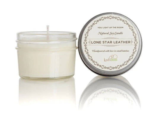 Kuhdoo Lonestar Leather Candle